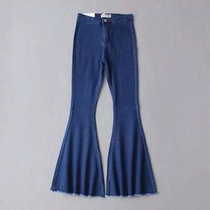 Dark blue Denim bell bottom pants